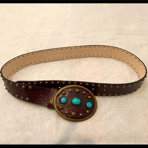 3 for $20. Leather, brass and turquoise belt.